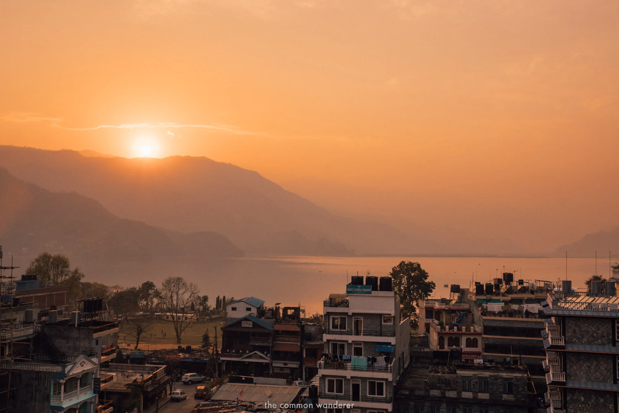Sunset in Pokhara, Nepal