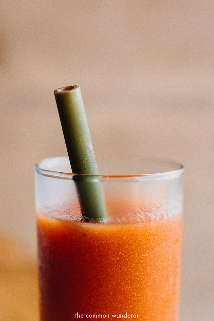 A freshly squeezed juice at Tri, Sri Lanka