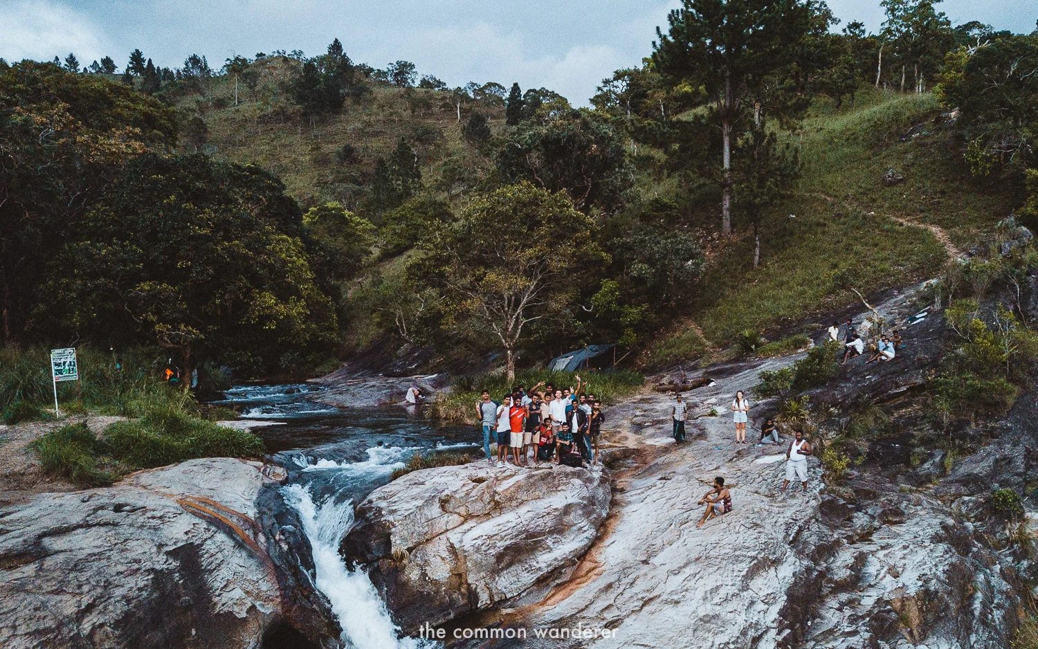 Hanging out with locals on the top of Diyaluma falls | Diyaluma Falls guide