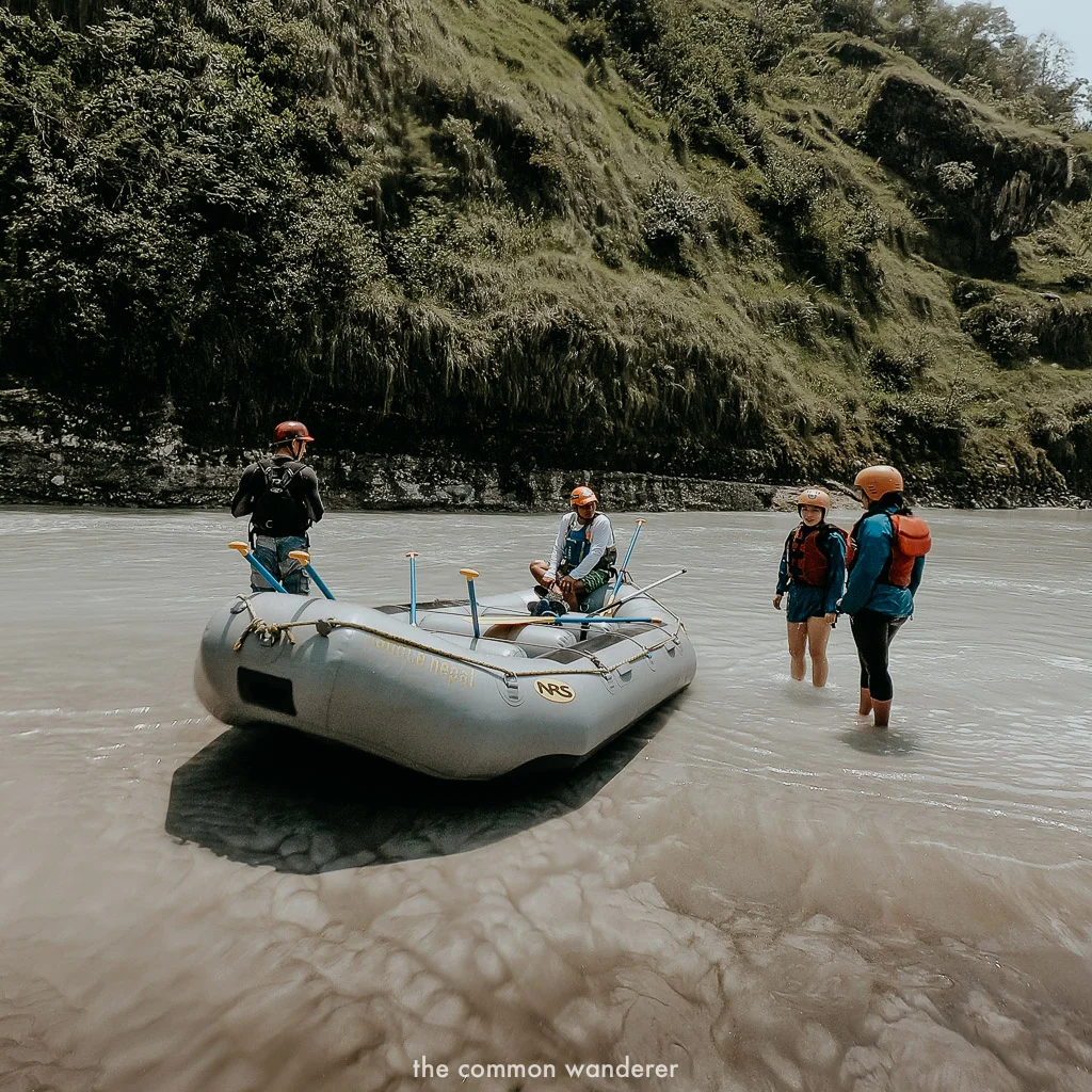 A pit stop on the Set River white water rafting trip, Pokhara