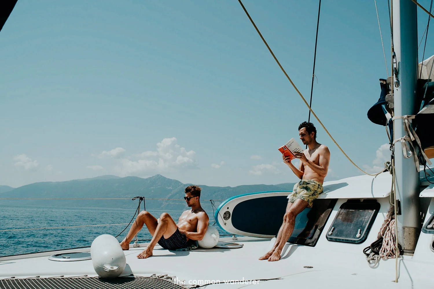 chilling onboard our Medsailors Greece Saronic Islands trip