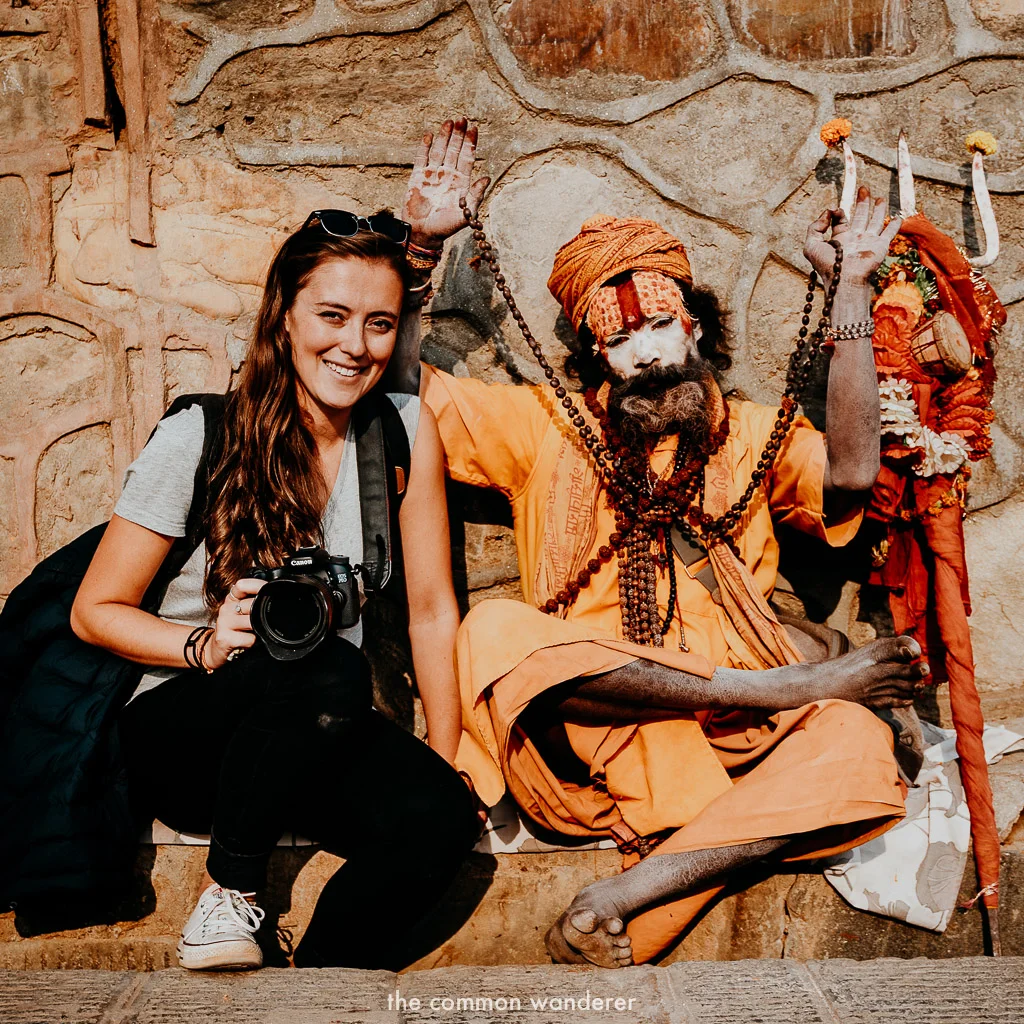 A sadhu outside Swayambhunath stupa, Kathmandu