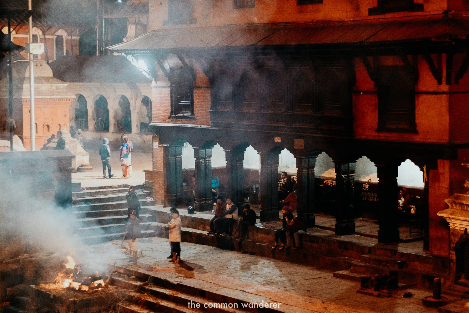 watching daily life at Pashupatinath temple - best things to do in Nepal