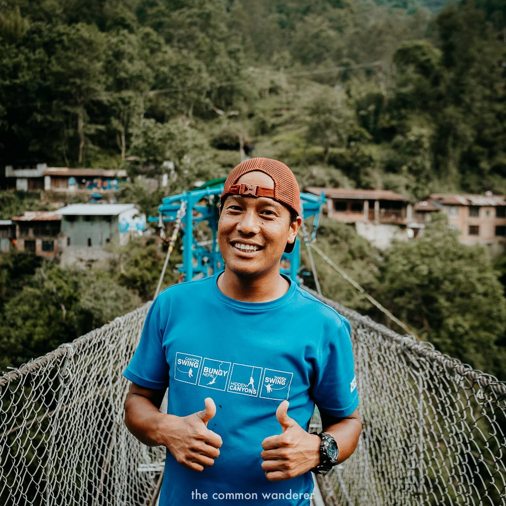 A bungie guide at The Last Resort, Nepal