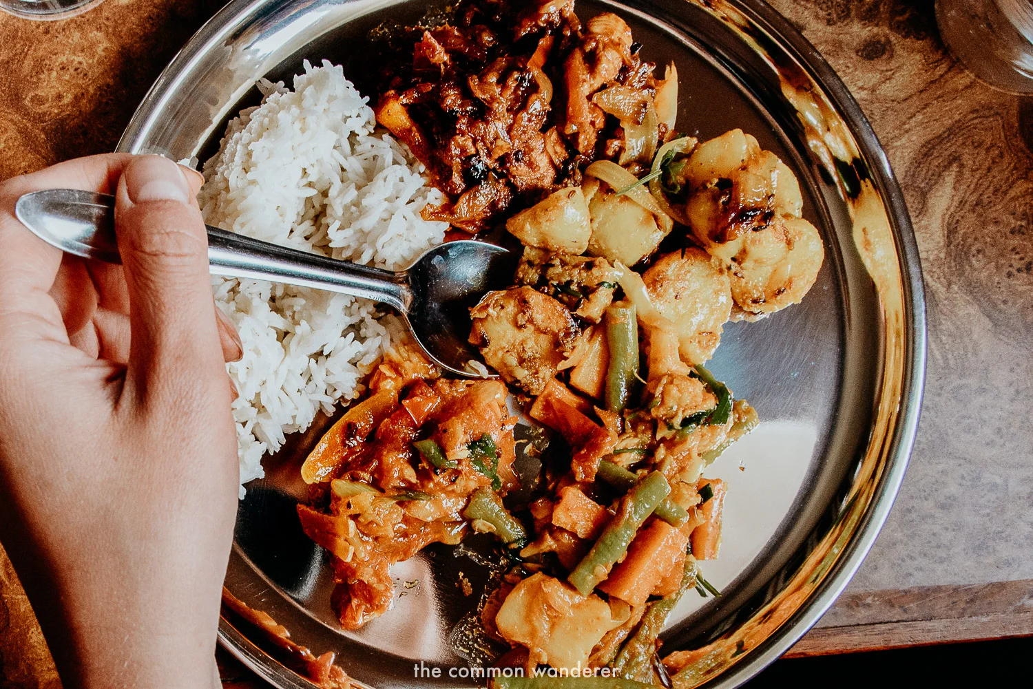Dhal bhat is the most delicious Nepali food