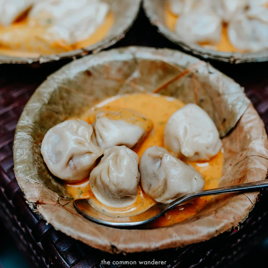 A delicious bowl of momos we ate on our Kathmandu food tour