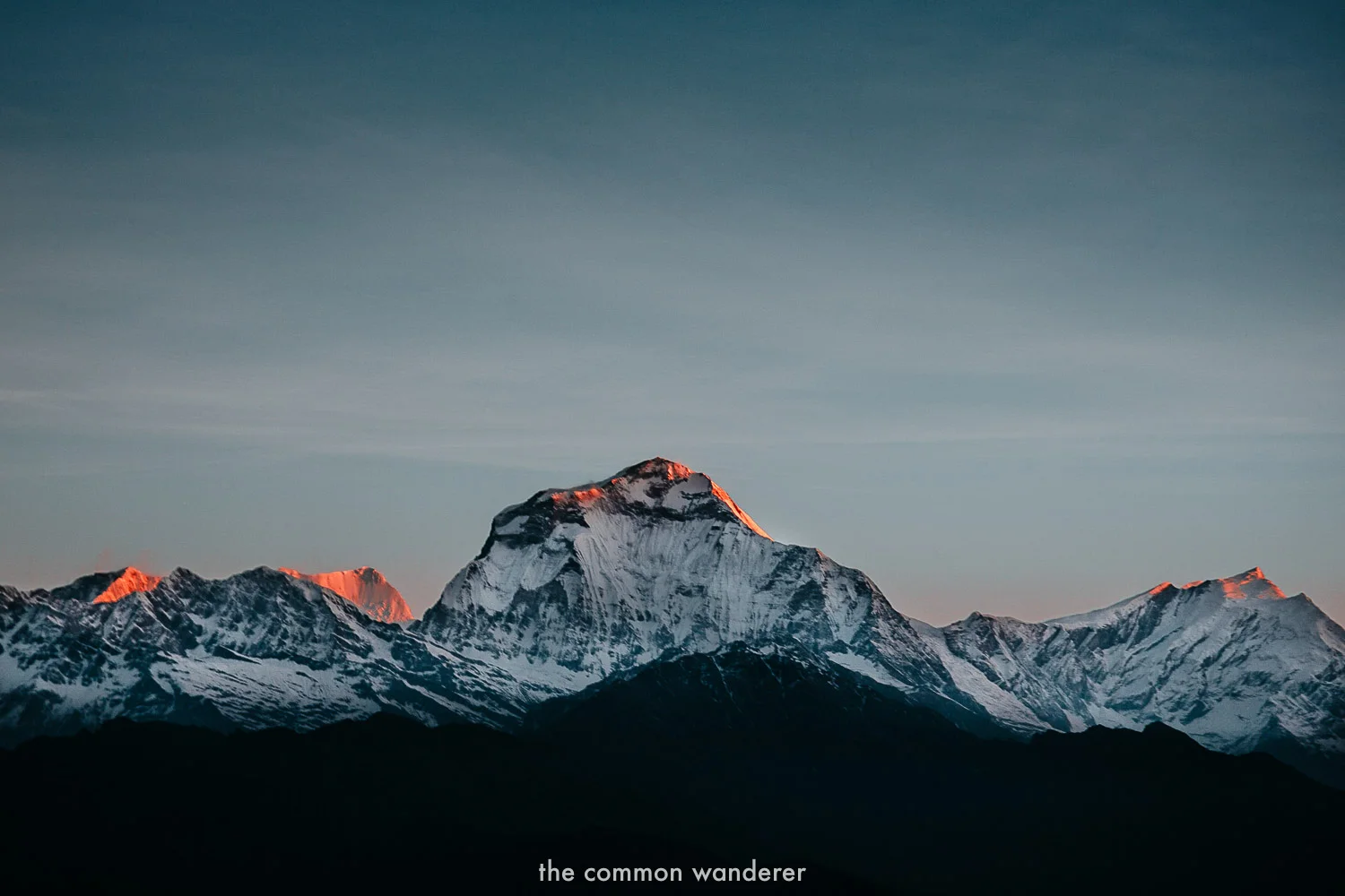 Sunrise over the Annapurna Circuit from Poon Hill, Nepal