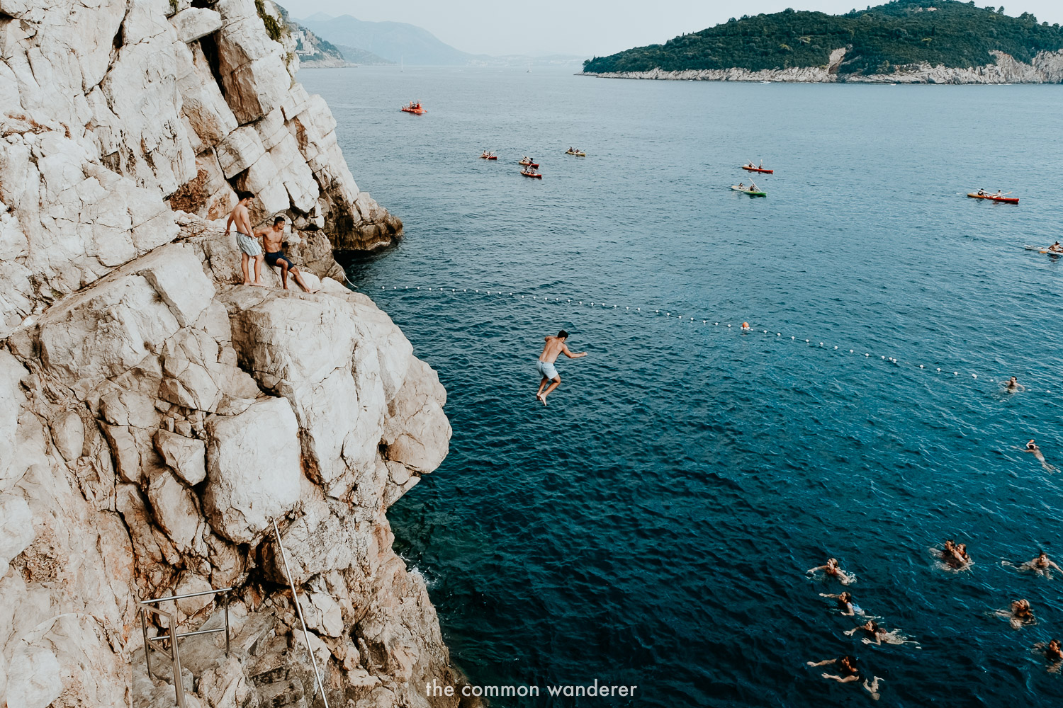Cliff jumping in Dubrovnik is super popular