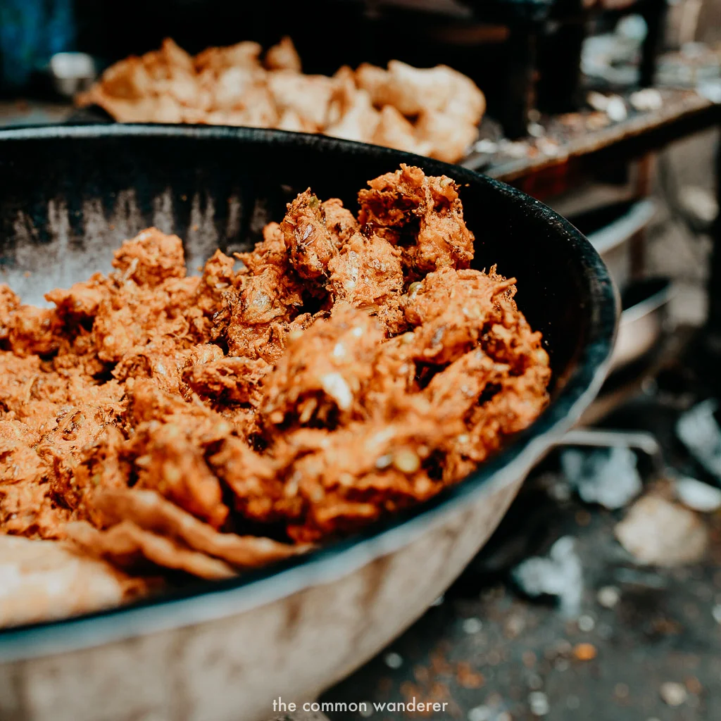 Fresh street food on the streets of Kathmandu, Nepal