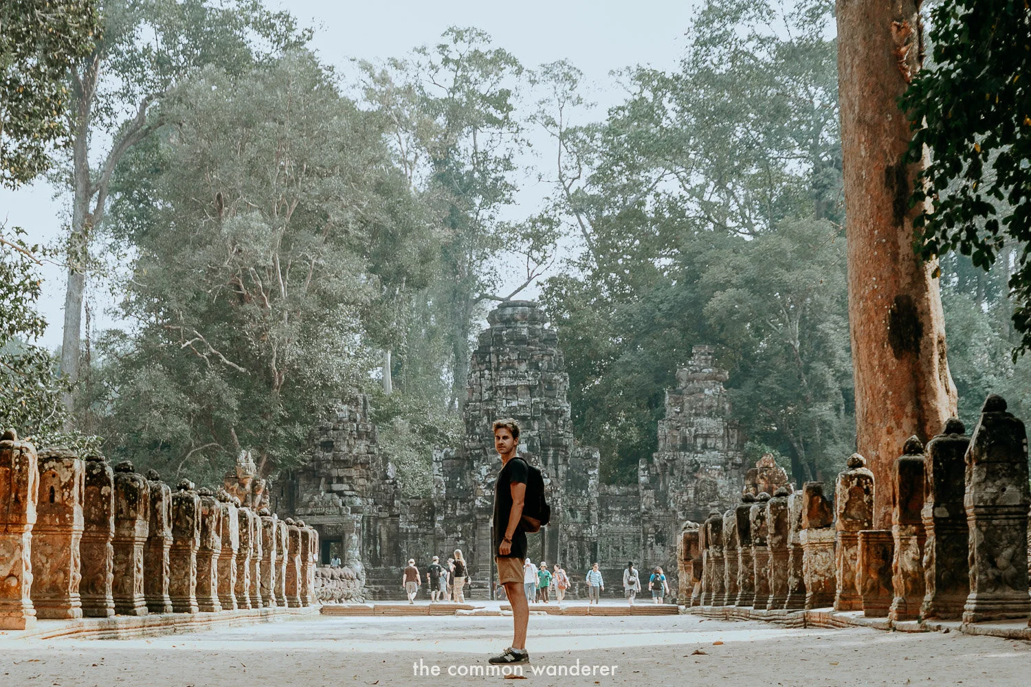 Standing amongst the ruins of Angkor Wat