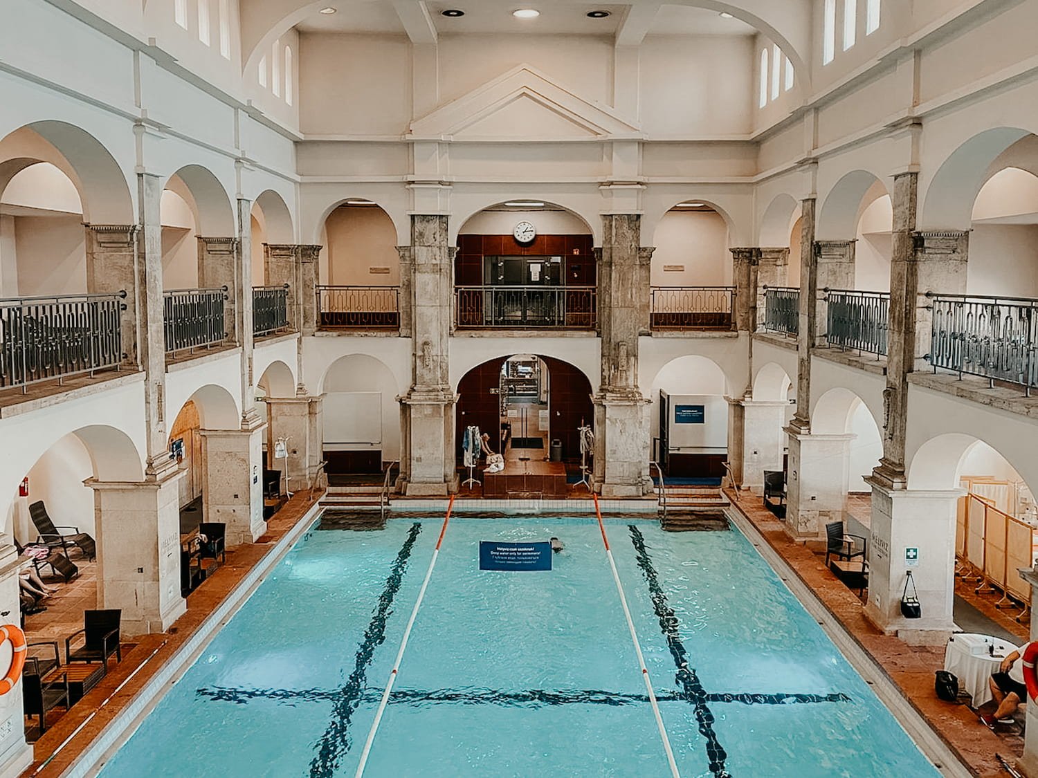 The interior of Rudas Baths in Budapest