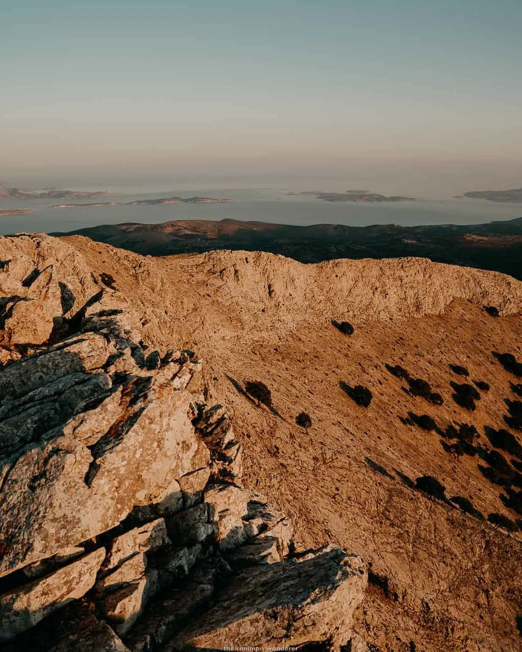 Overlooking the cycladic islands from Mt. Zas