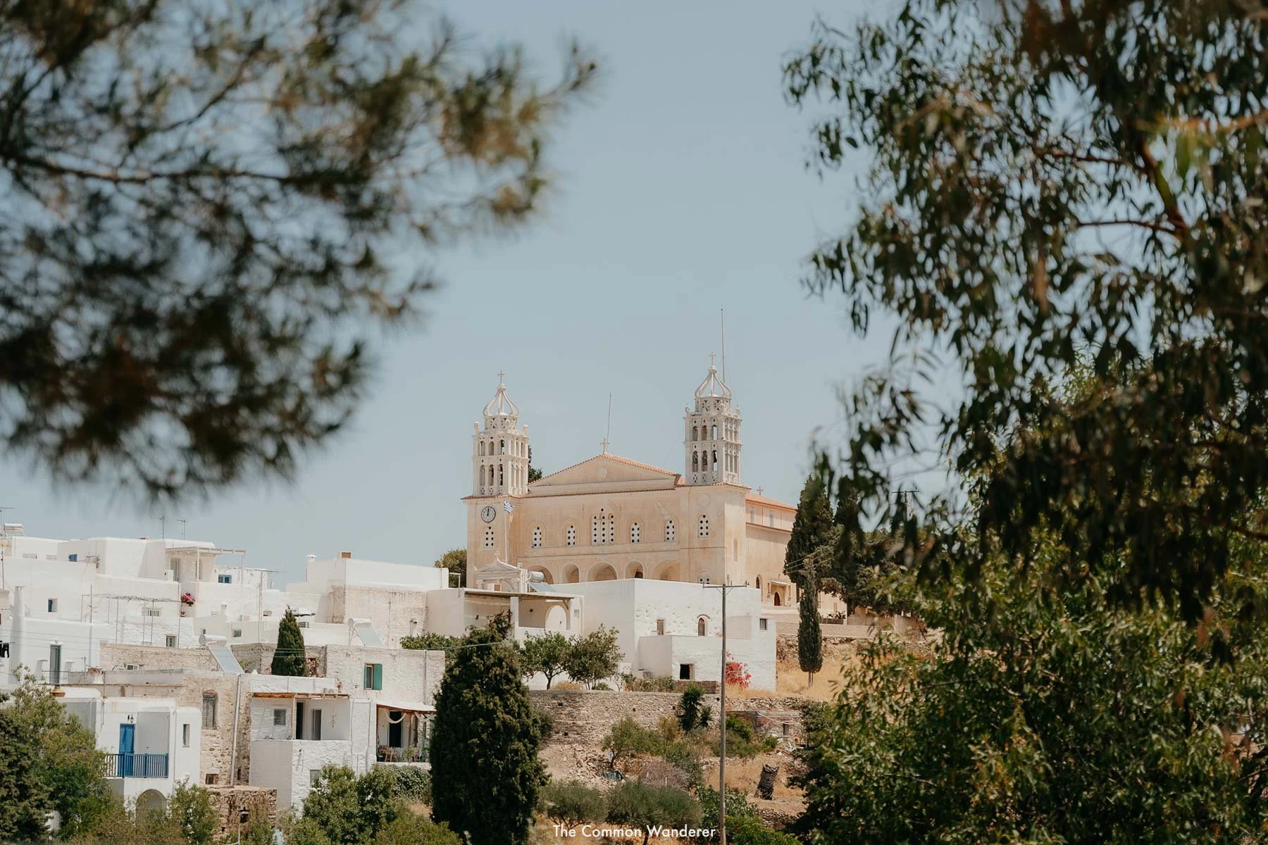 Overlooking a church on the Byzantine Path, Paros