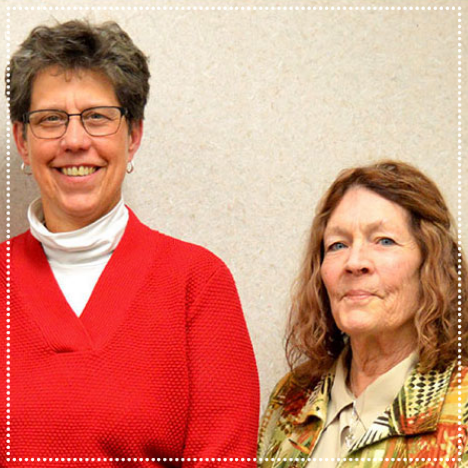 (Left-Right) Sandy Serafin and Donna Vrhel