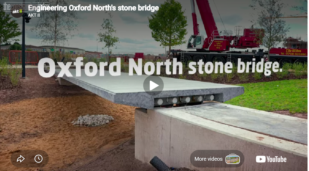 Oxford North Stone Bridge – proving natural stone as a modern structural material