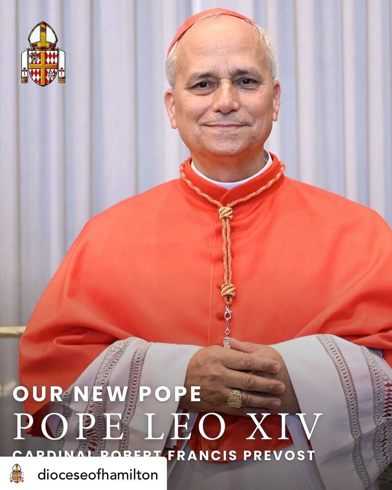 HABEMUS PAPAM! We have a new Pope! 

The Cardinals gathered in the Vatican&rsquo;s Sistine Chapel have elected Cardinal Robert Francis Prevost as the 267th Pope, who took the name Pope Leo XIV.

Let us join together in prayer for Pope Leo as he begin
