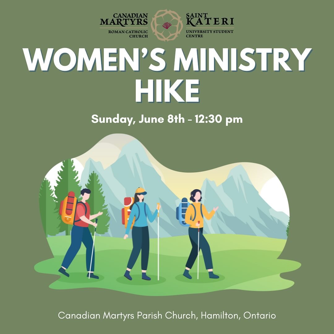 YOU ASKED, WE ANSWERED 
This Sunday, join the women&rsquo;s ministry for a post-Mass hike &mdash; a chance to connect, reflect, and enjoy God&rsquo;s creation together.

📍 Canadian Martyrs Parish
🕘 12:30 pm

Bring water, good shoes, and a friend wh