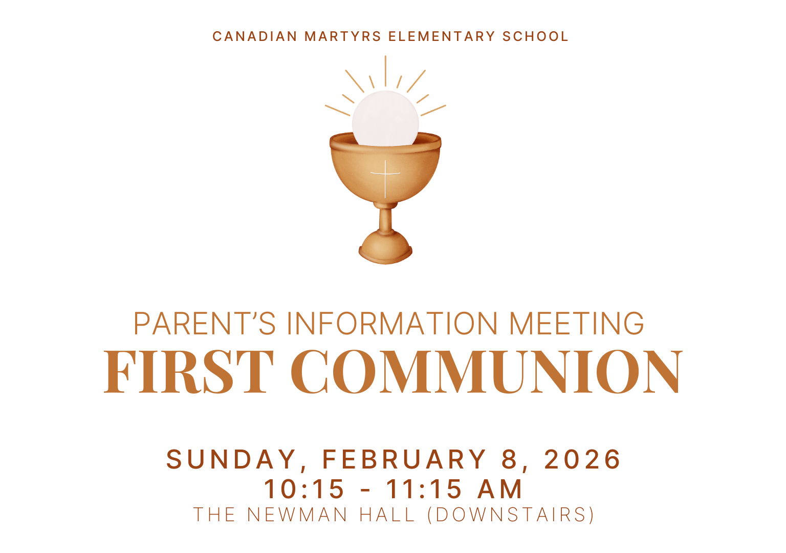 First Communion Parent Information Meeting 