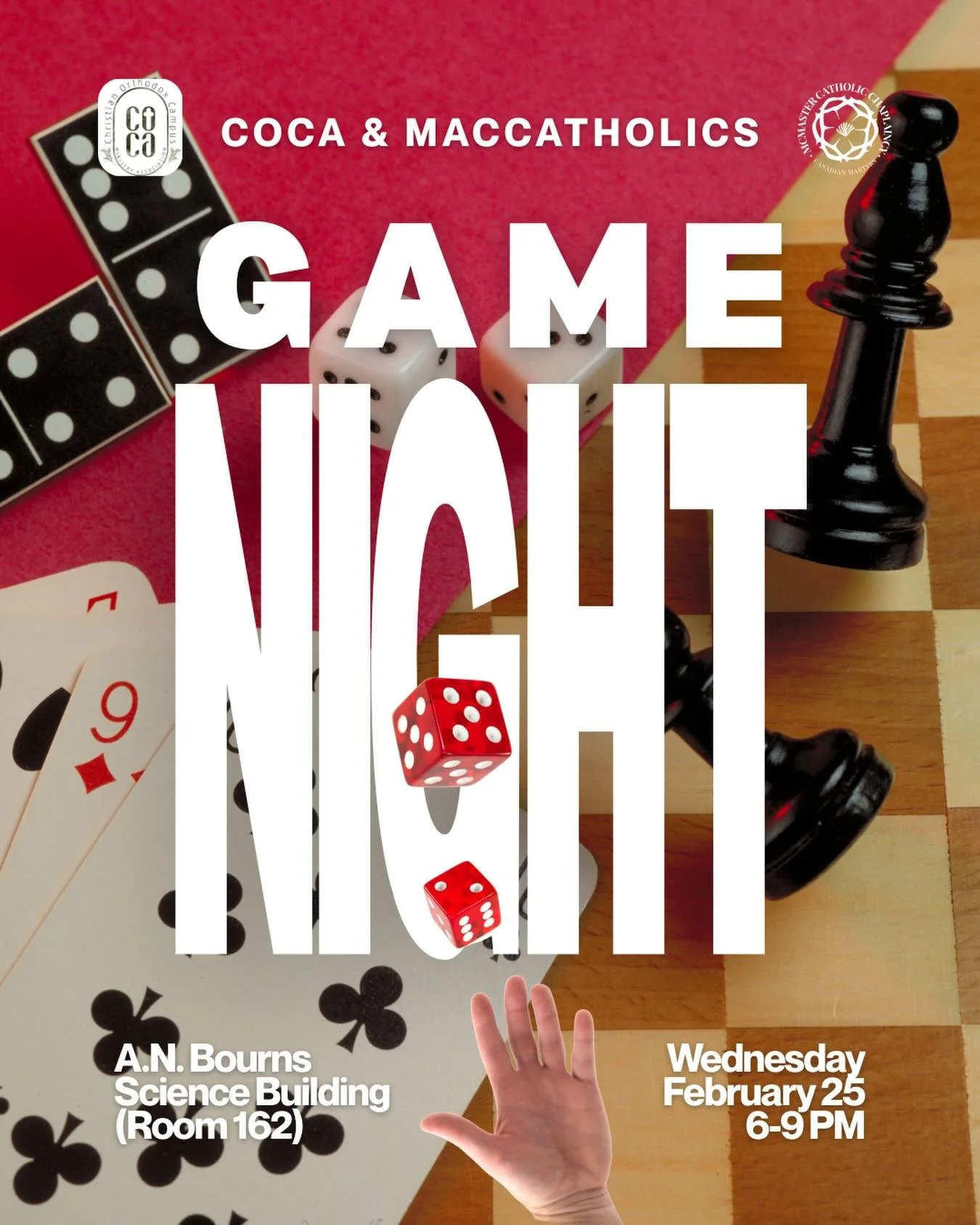 DATE CHANGE! 

The collab you&rsquo;ve all been waiting for. Join us next Wednesday, February 25, for games and fellowship.