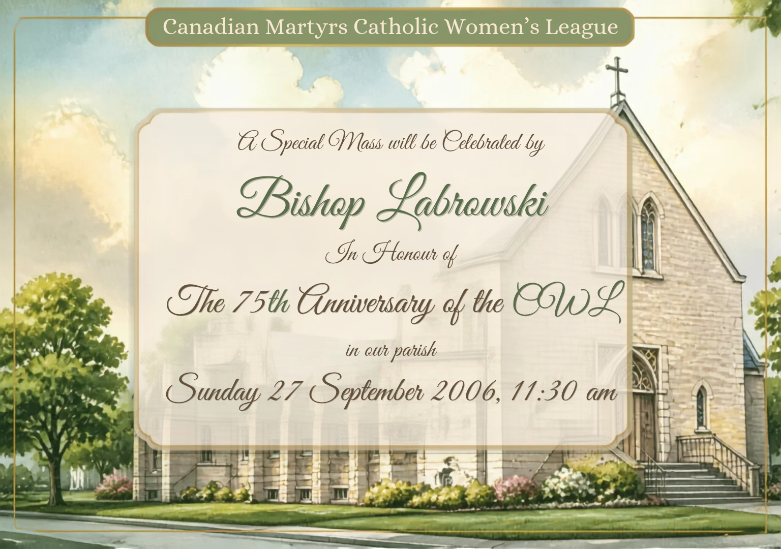 75th anniversary of the CWL in our parish