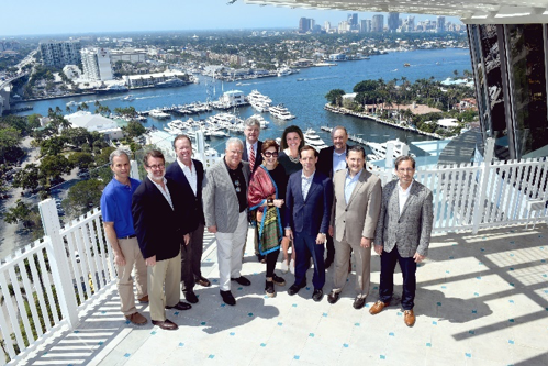 L to R: Jay M. Flynn, Owner, Flynn Engineering; Jeffrey R. Suiter, Associate Principal, EDSA; Chad Moss, Owner, Moss Construction; Jorge H. Garcia, CEO, Garcia Stromberg; Thomas Daley, Principal, Daroff Design + DDI Architects; Karen Daroff, Preside…