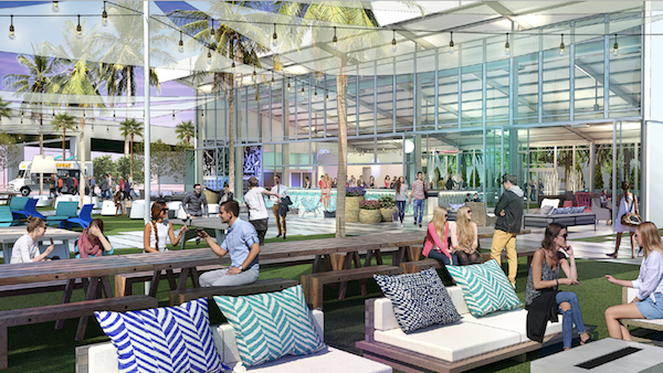 A rendering of the new waterfront space