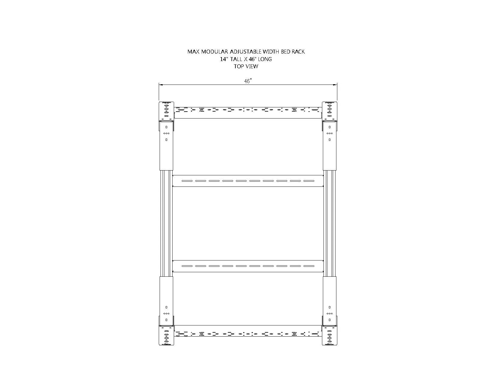ALUMAX 14" High Aluminum Tonneau Compatible Bed Rack, Fits Honda