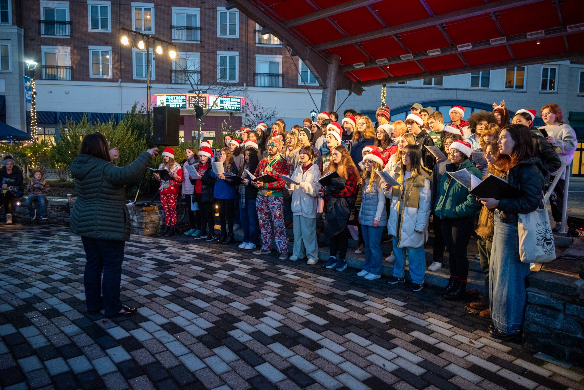 E. O. Smith Choirs performed and led a sing-along