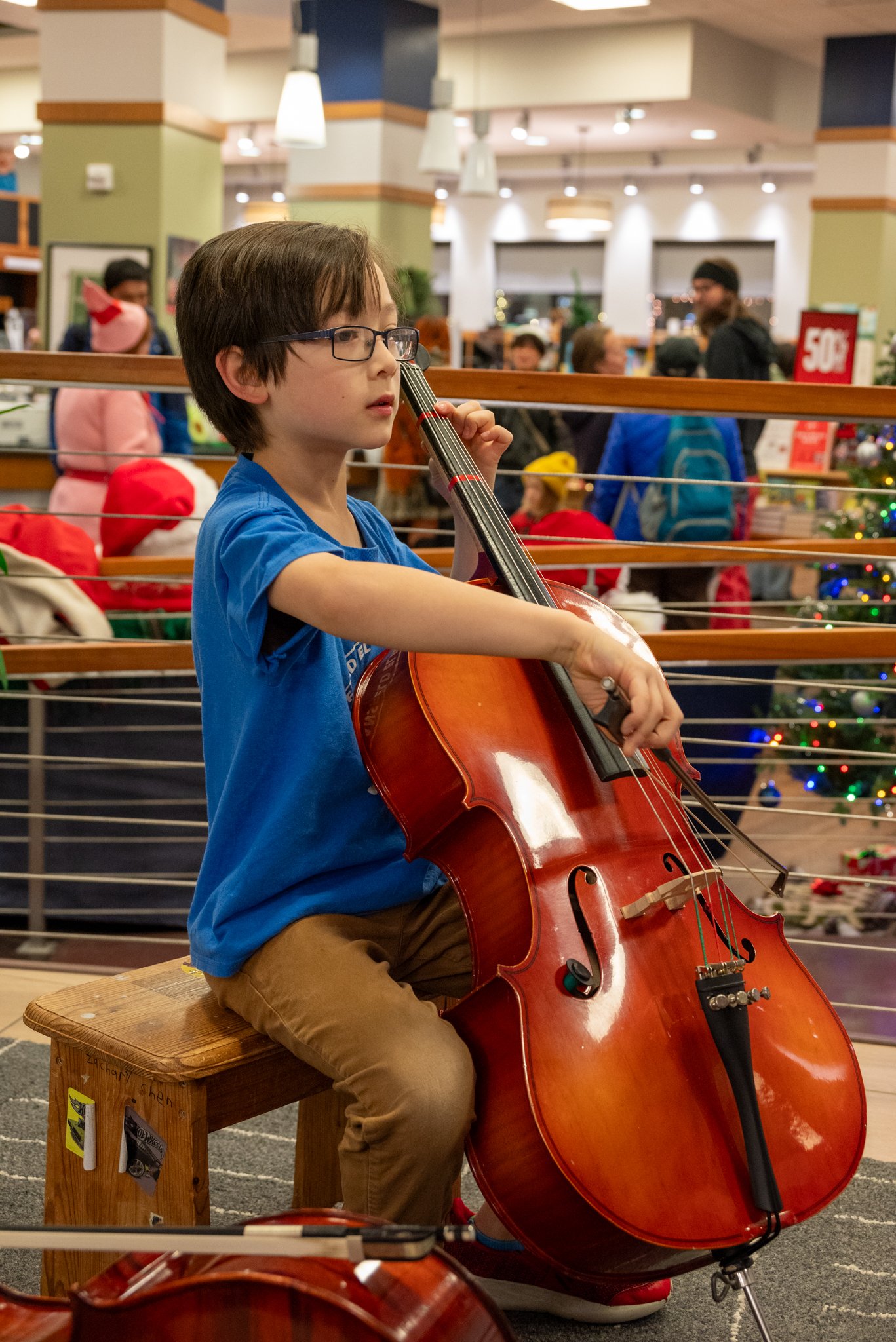 Students from Mansfield Elementary School performed inside Barnes &amp; Noble UConn