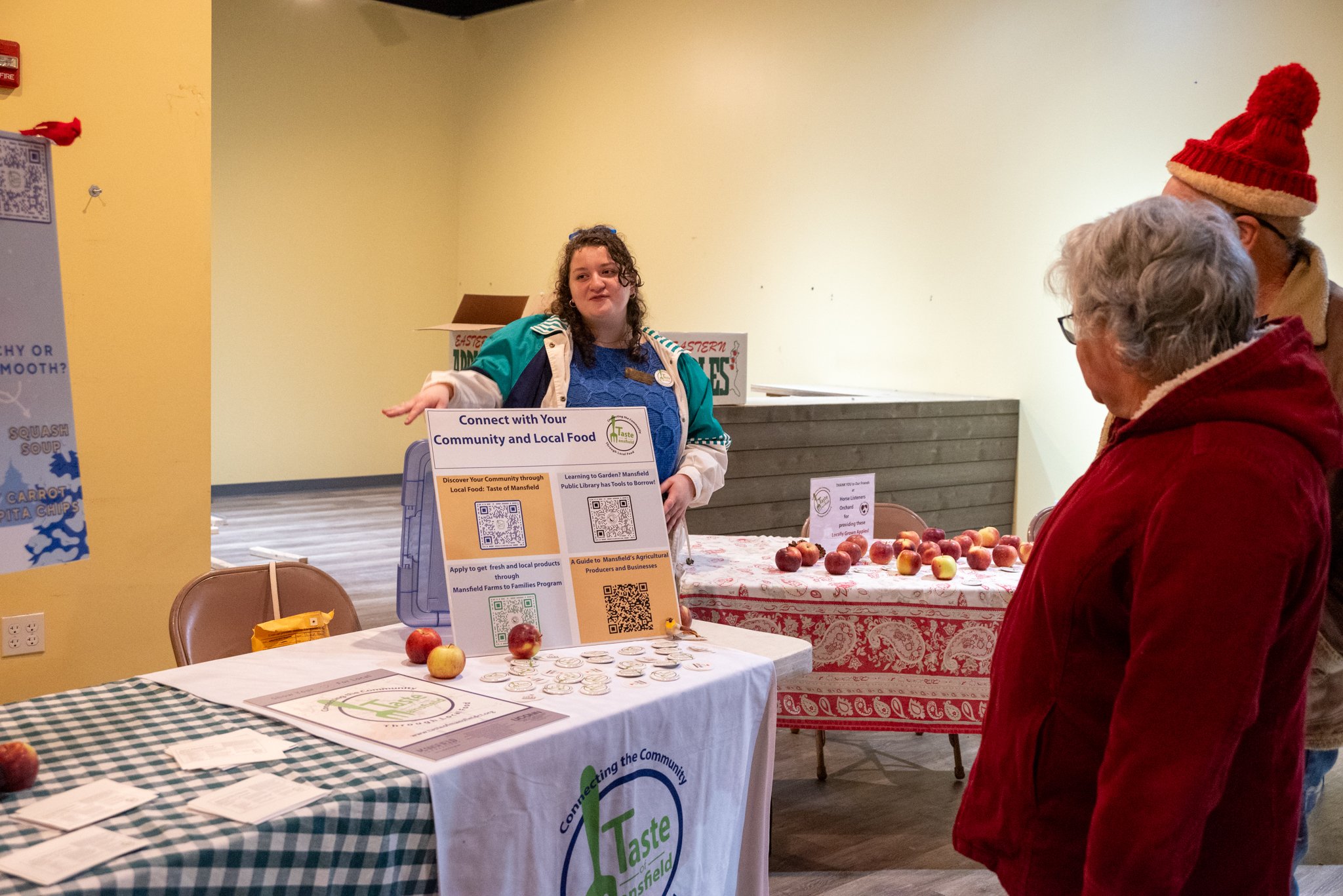 MDP Administrative Assistant Rosemary Watson sharing info about local farms
