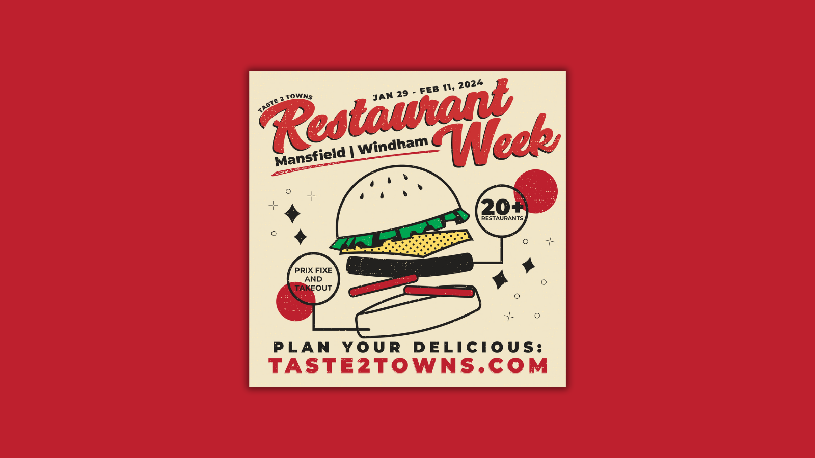 Taste 2 Towns: Mansfield-Windham Restaurant Week