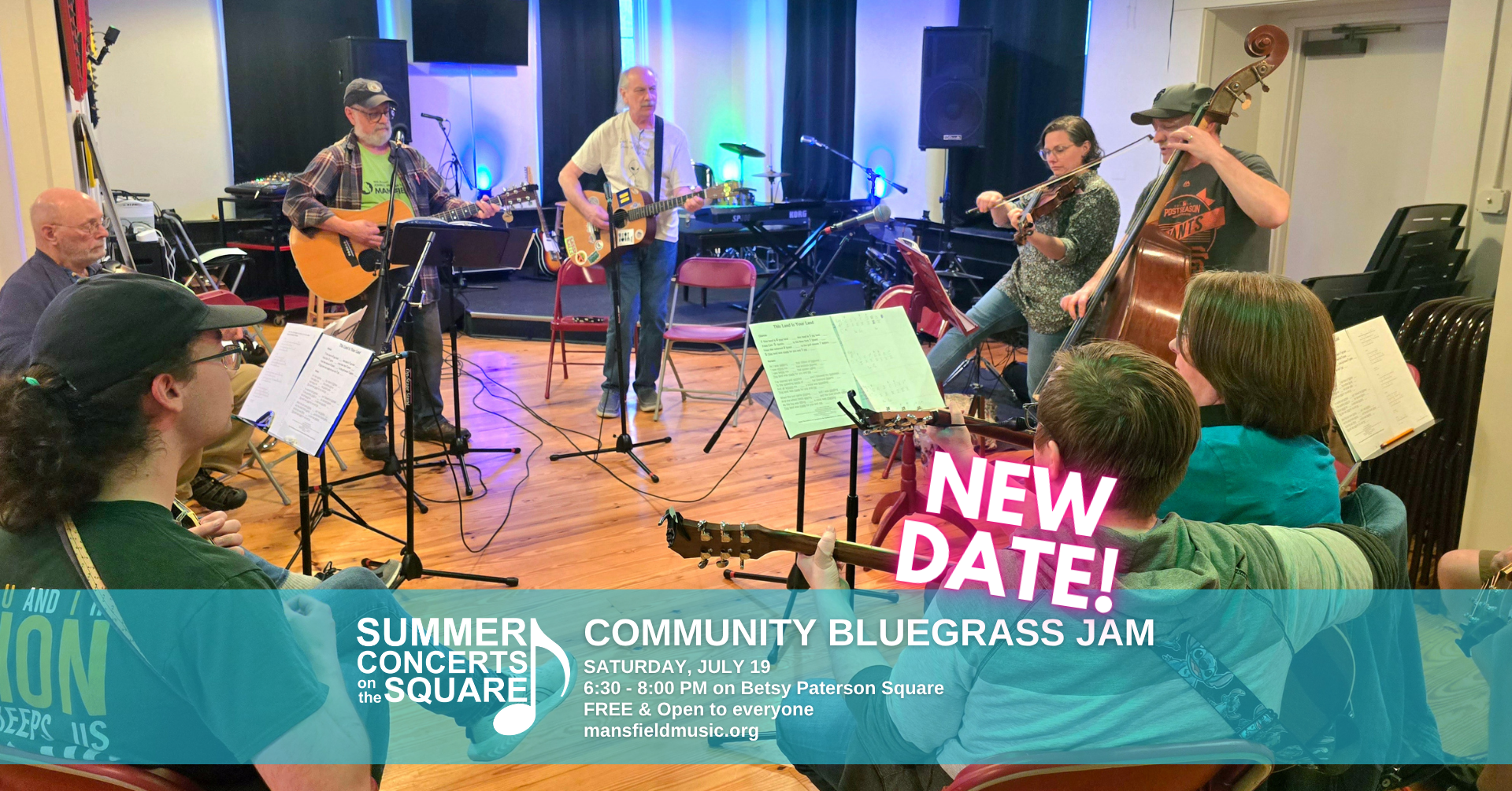 POSTPONED: Summer Concerts on the Square: COMMUNITY BLUEGRASS JAM