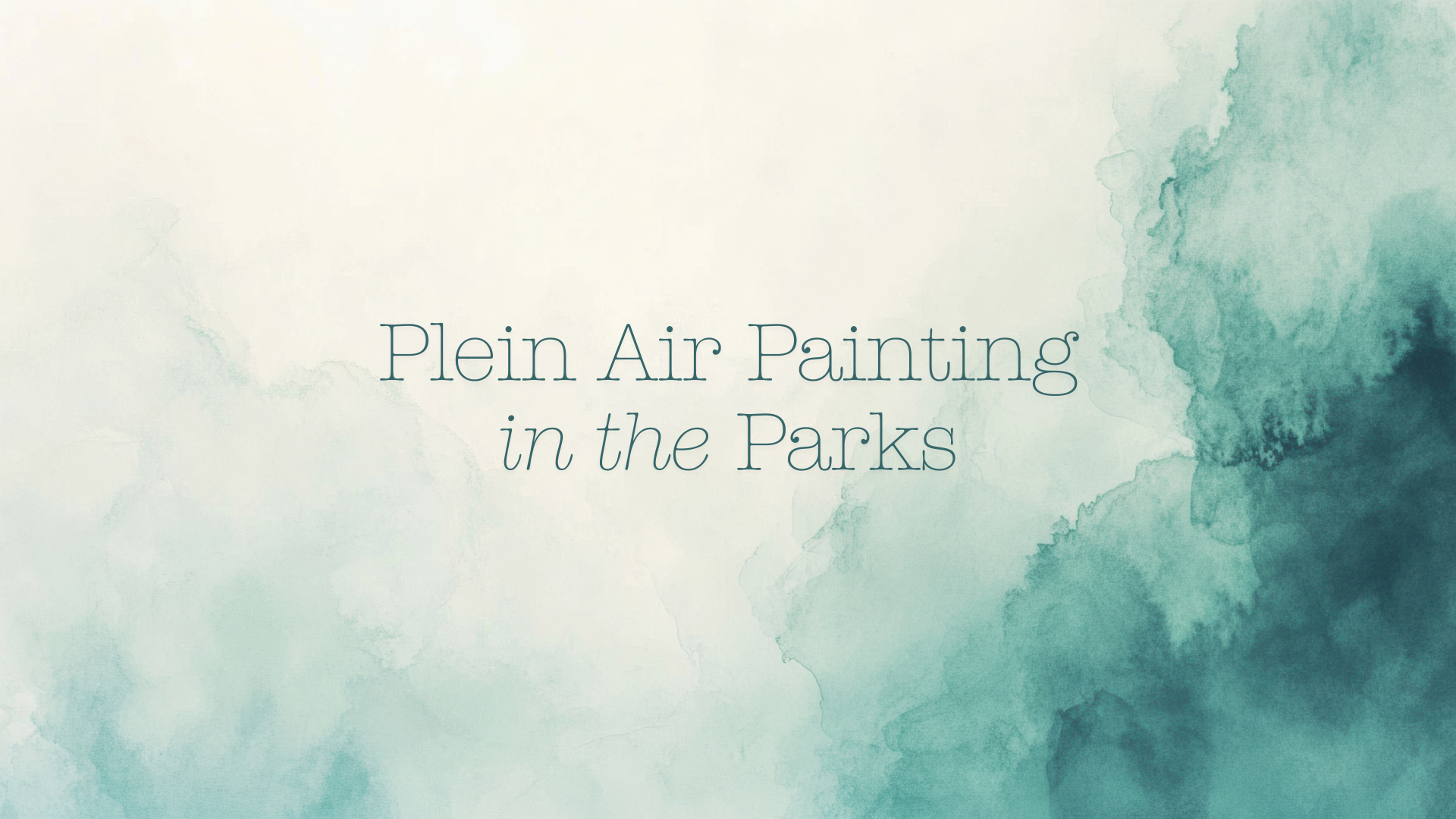 Plein Air Painting in the Park