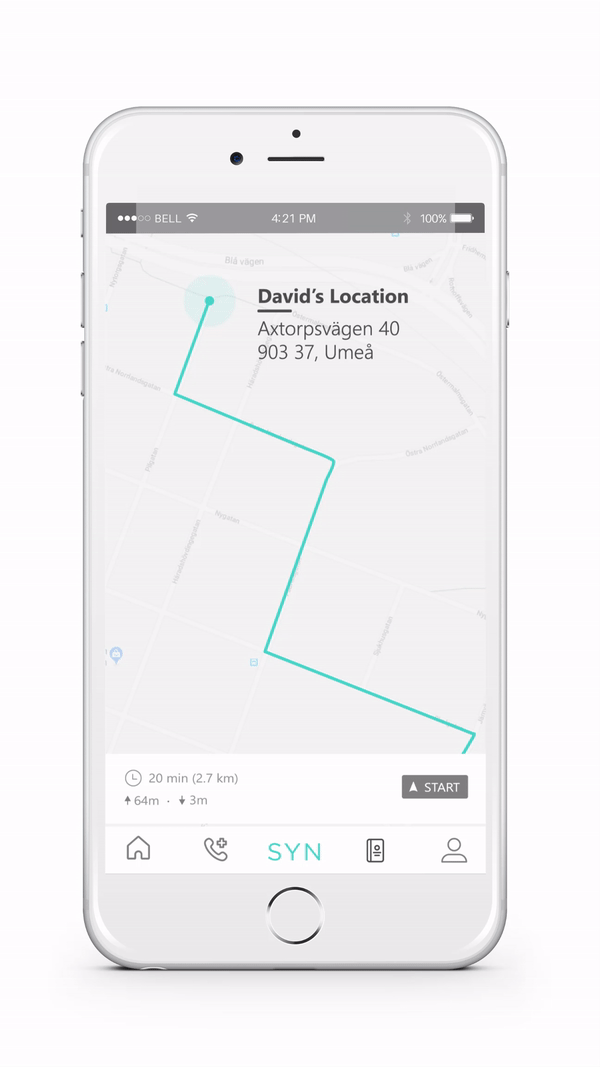 Send location to hospital in emergency