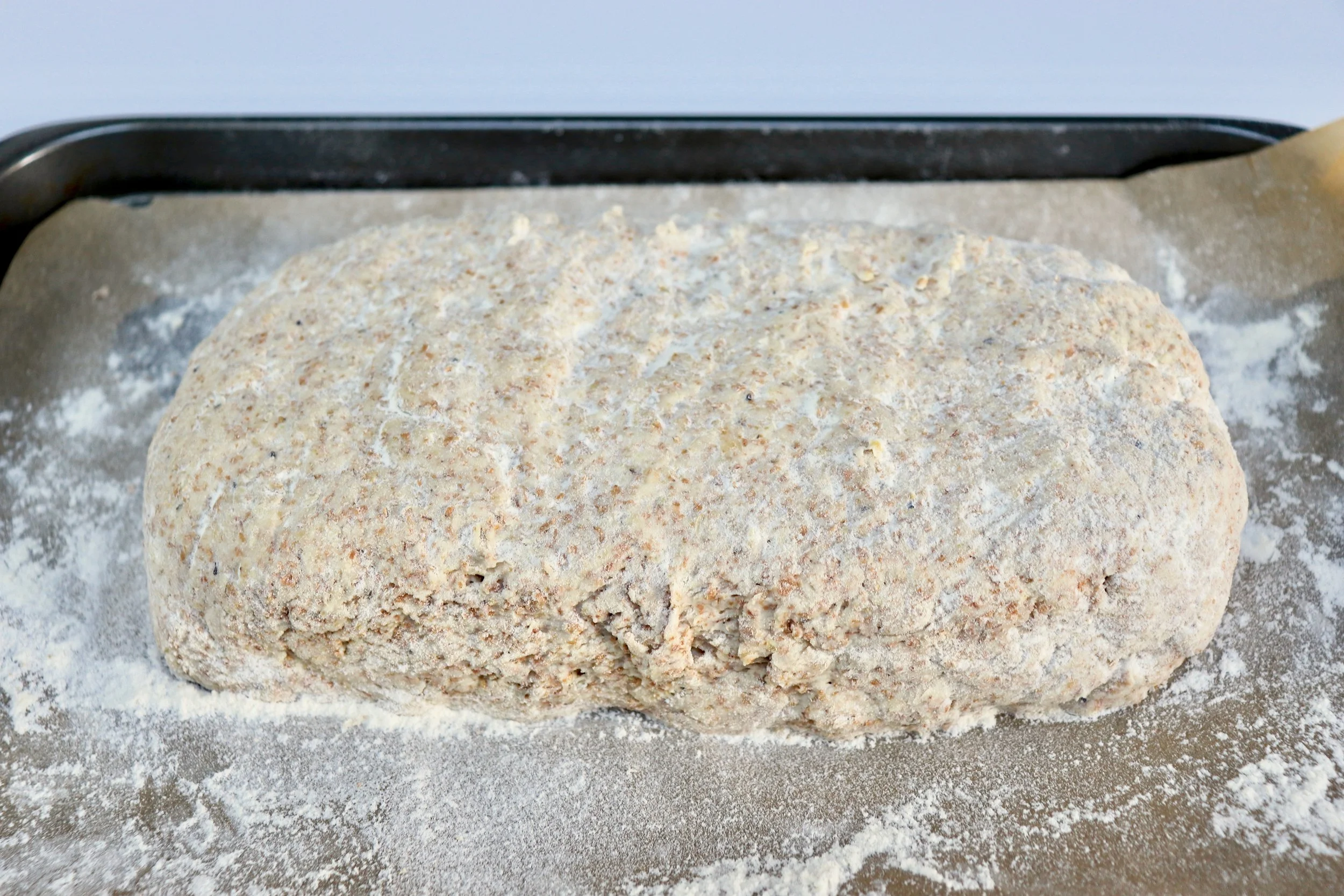 Shape the dough into a loaf a dust with flour