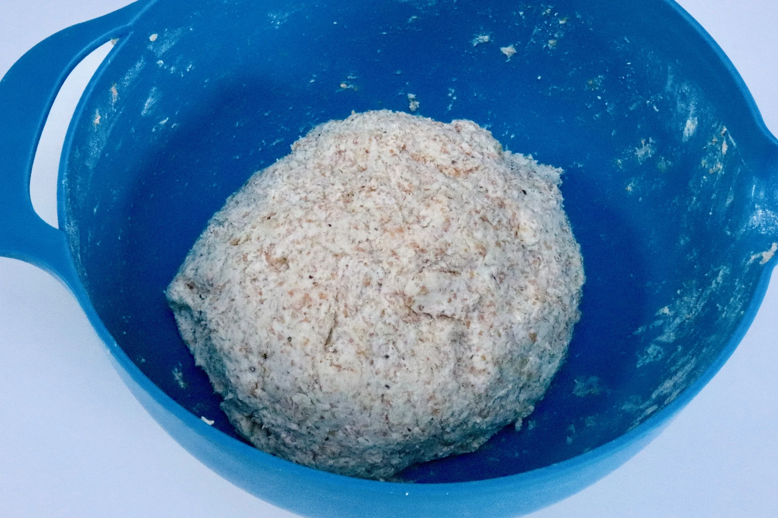 Sticky dough for soda bread