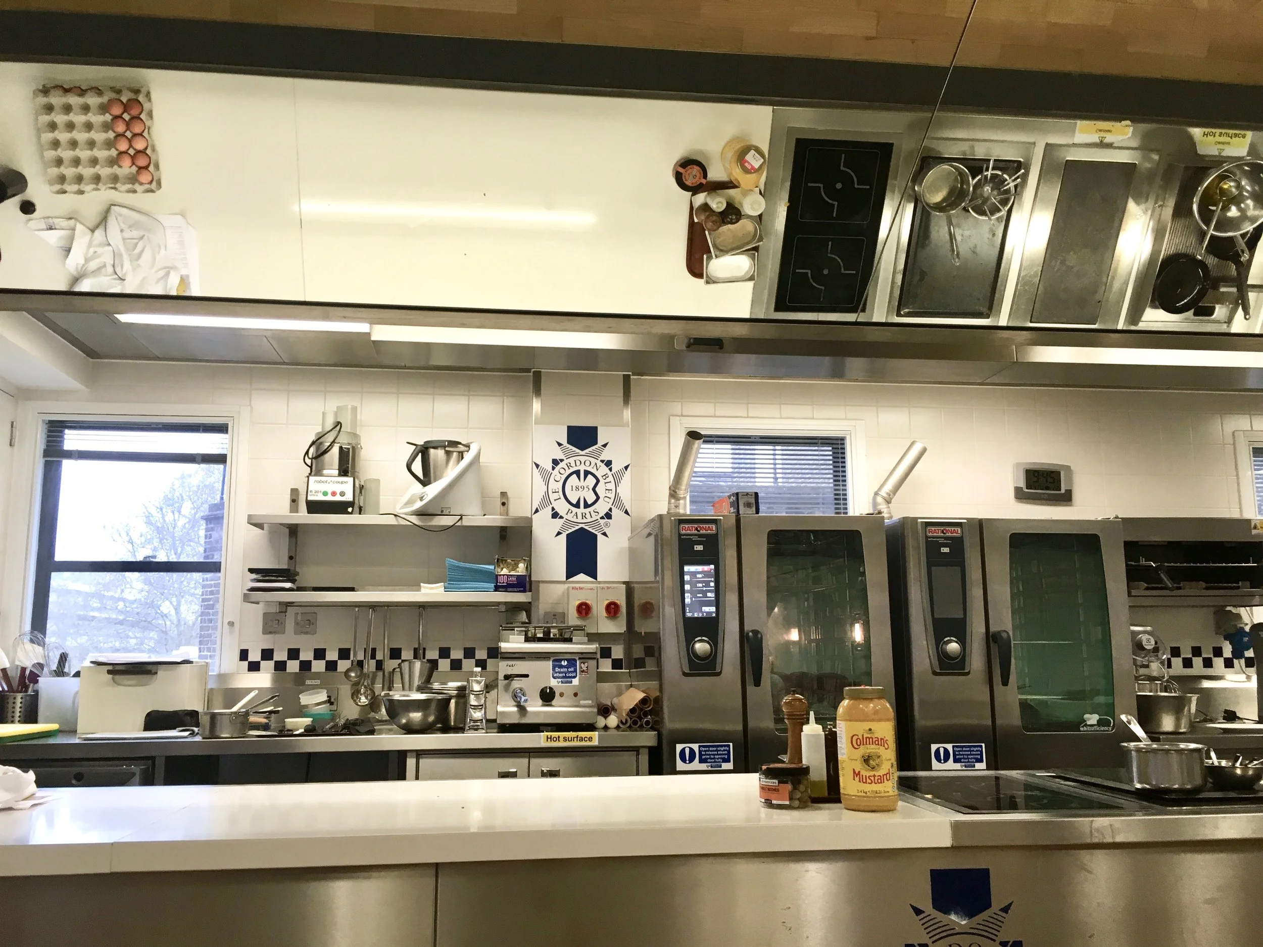 A demo kitchen at Le Cordon Bleu, London