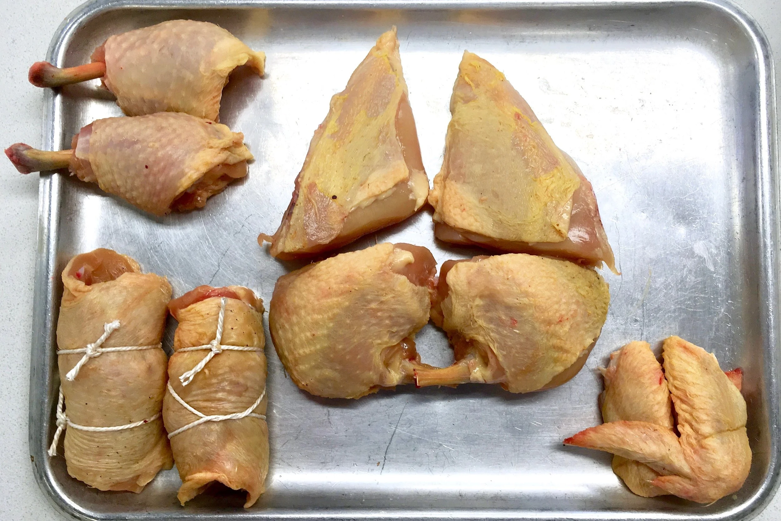 Chicken jointed into 8 pieces