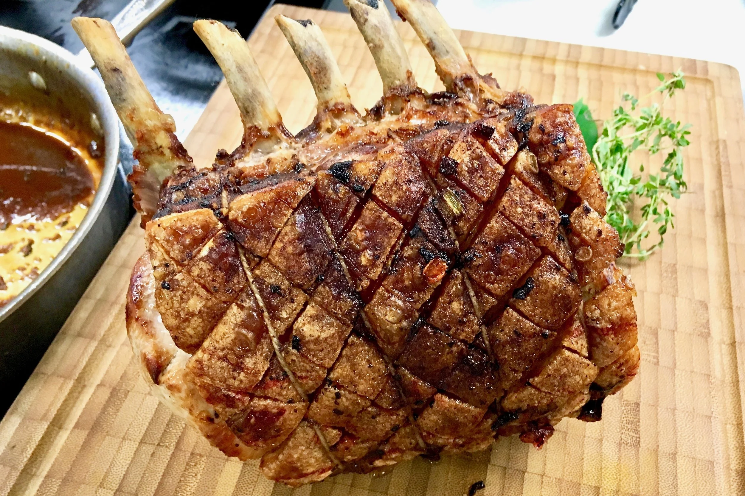 Roast rack of pork