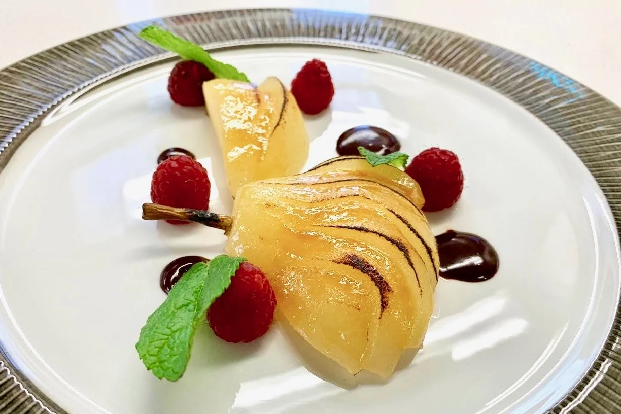Poached pear