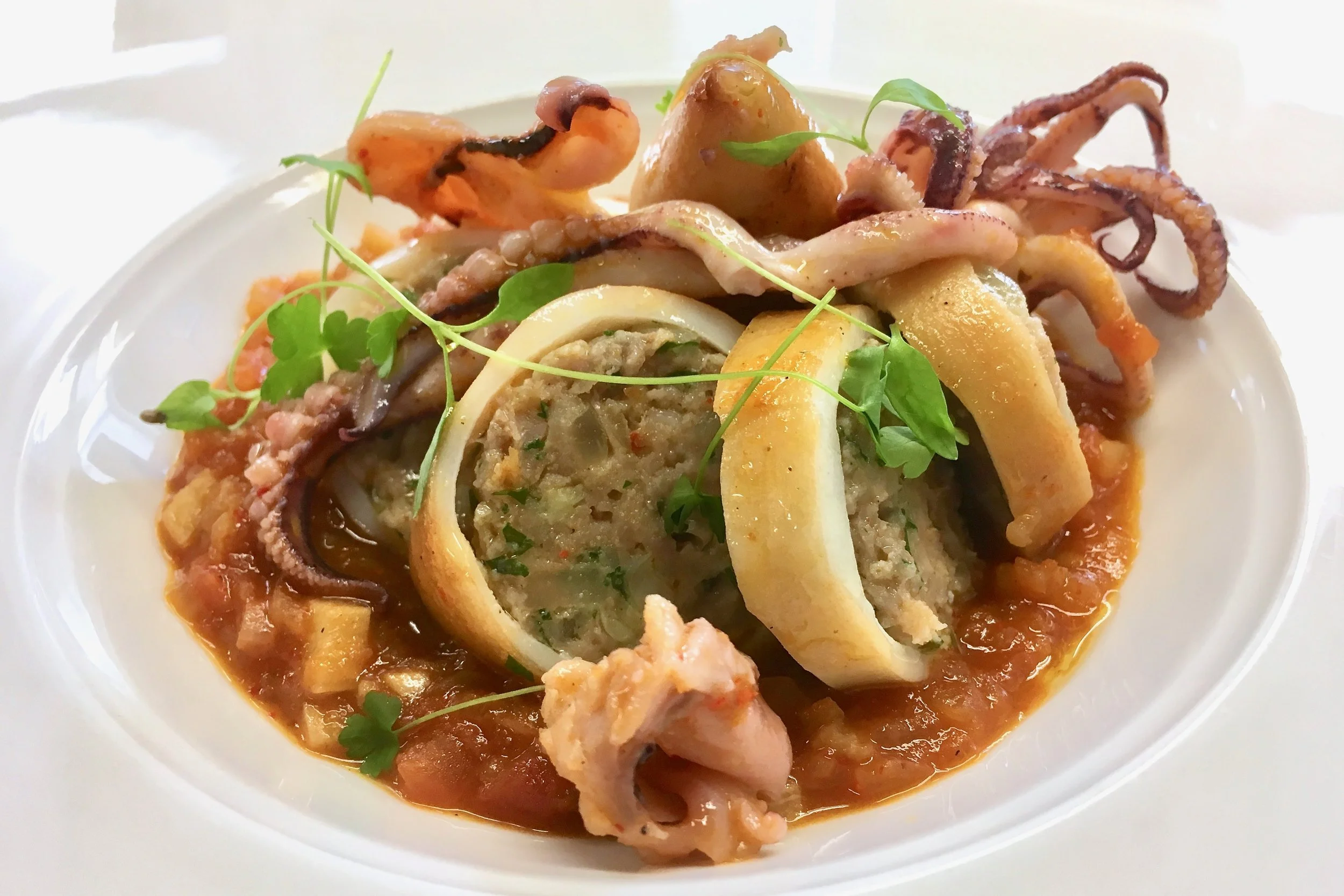 Stuffed squid from the city of Sète