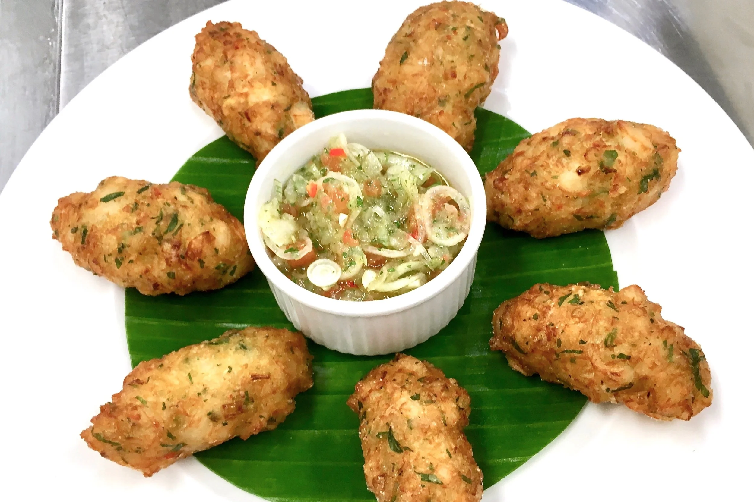 Salt cod fritters with Accras