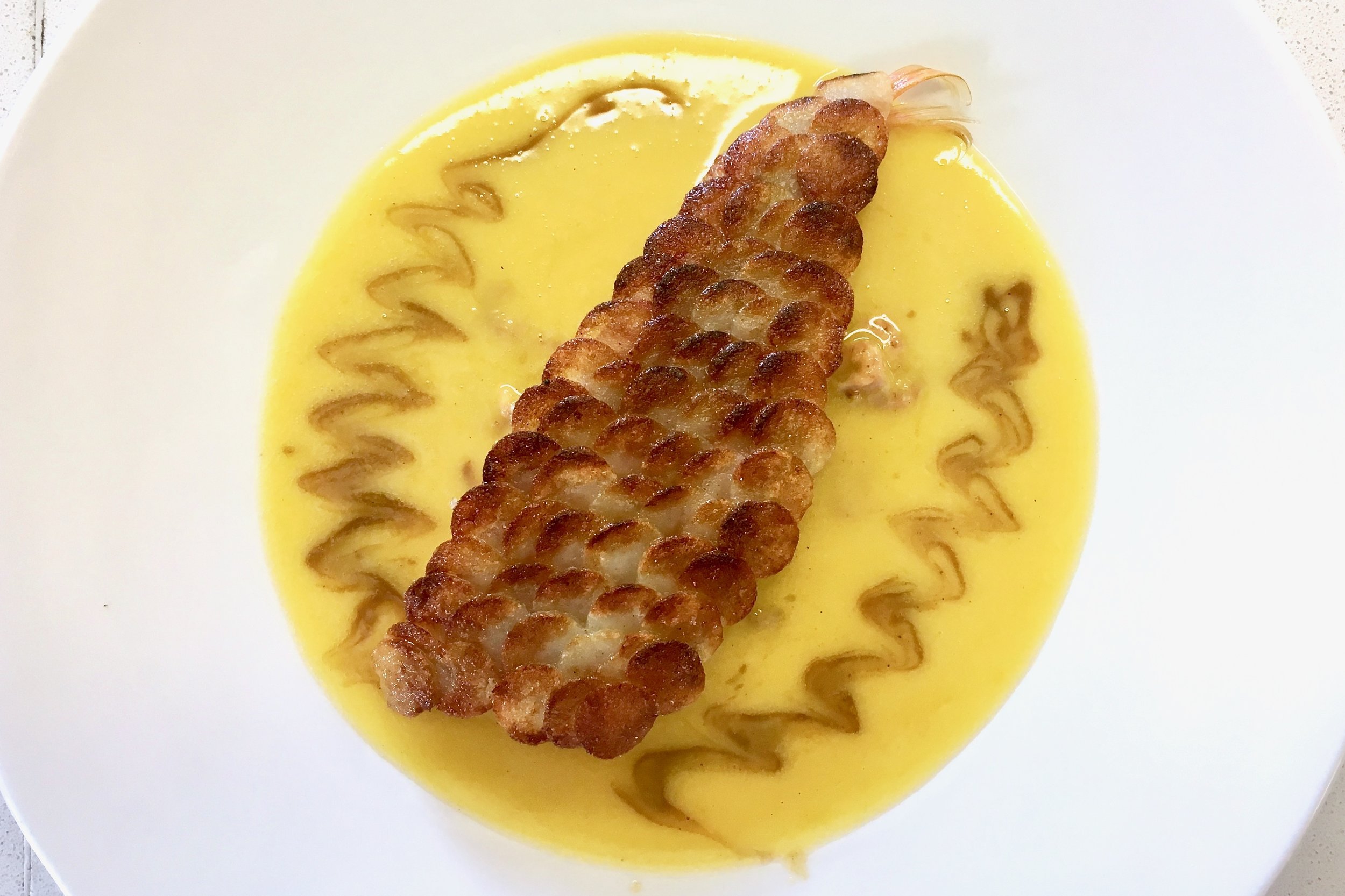 Chef’s approximation of the famous Paul Bocuse dish, made with a brown fish sauce