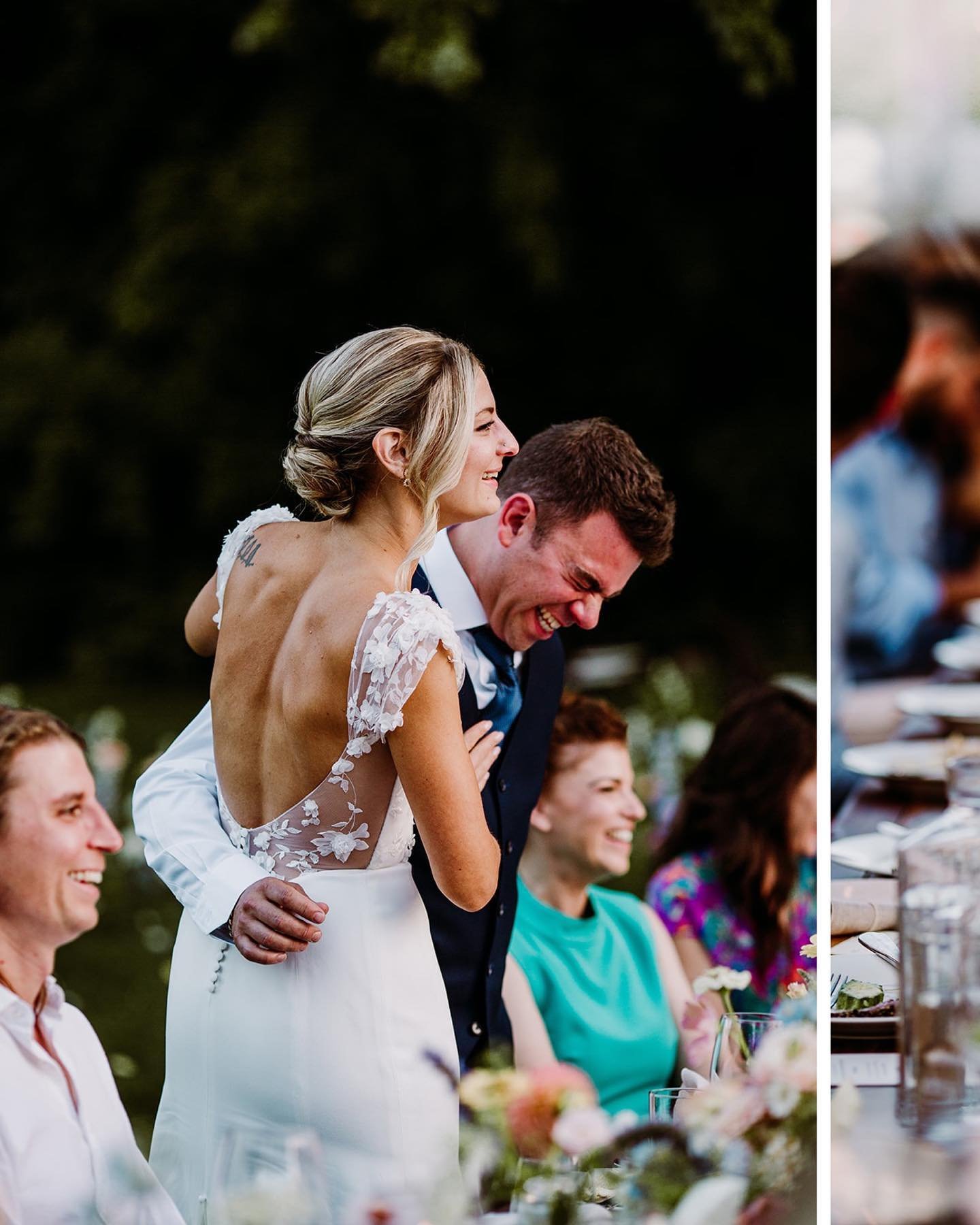 I realize this might not be for everyone, but I really LOVED having these two stand for their toasts! It gave such a fun perspective to this time and allowed for way more variety in how these moments can be captured! Just something to consider 😁
.
.