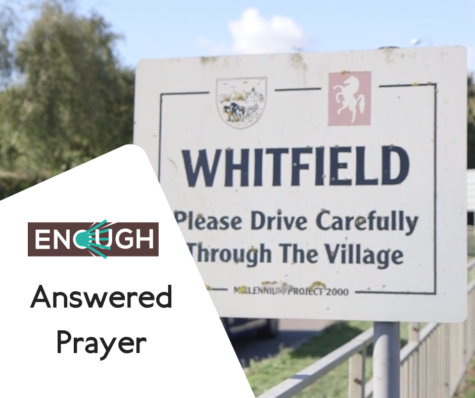 God answers prayer at Renewal Church, Whitfield