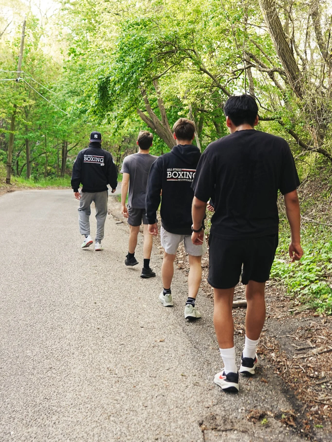 HSB Fight Team putting in work on the hills with Coach Mattera. Cardio and stamina are a priority, and now that the weather&rsquo;s getting nice, hill sprints are officially back in session.

This is what hard work looks like. 🥊
-
#Fightteam #cardio