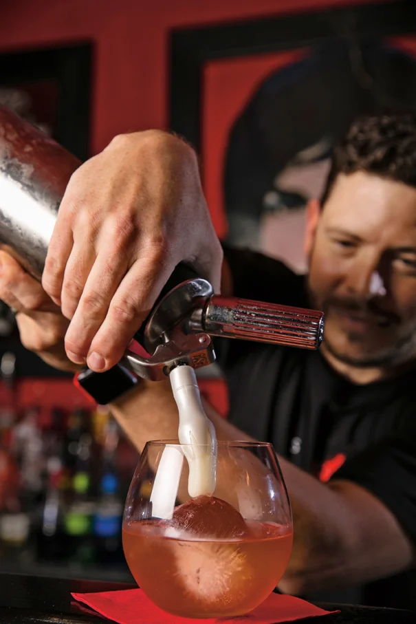 Mixologist Stephane Domenge of Sandpiper Barbados