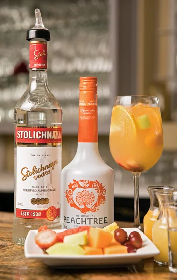 White Wine Sangria Cocktail - Champers Wine Bar & Restaurant Barbados
