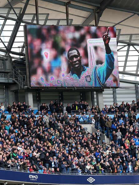 The late Cameroon International player Marc-Vivien Foe is honored in Ligue 1