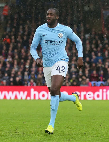 Yaya Toure in action for Manchester City FC in English Premier League